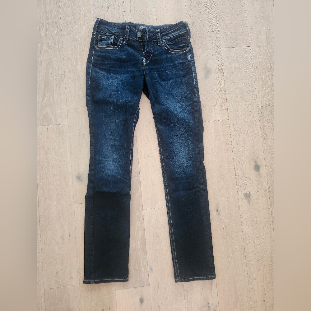 Silver Jeans Women's Straight Leg - Dark Indigo Wash